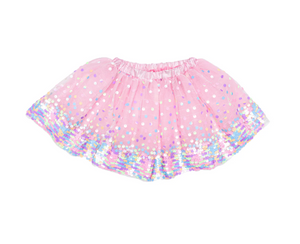 Neon Pink Party Fun Sequins Skirt