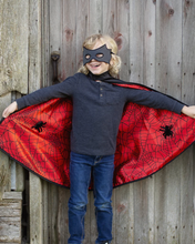 Load image into Gallery viewer, Spider Bat Reversible Cape and Mask
