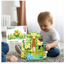 Load image into Gallery viewer, PicassoTiles Safari Magnet Tile Building Blocks with 8 Magnetic Animals
