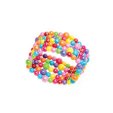 Bracelet Wide Colorful Pearls