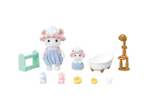 Calico Critters Bath Time Bubble Siblings