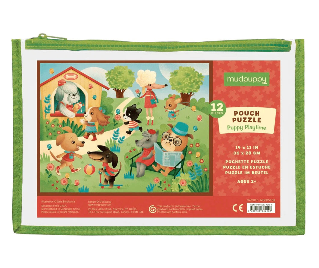 Puppy Playtime 12-Piece Pouch Puzzle