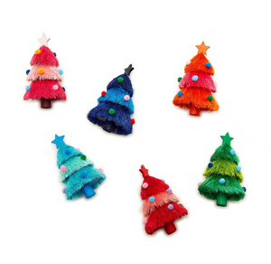 Hand-Crafted Sisal Tree with Pom Poms Ornament