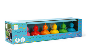 Set of 6 Fishing Ducks Rainbow