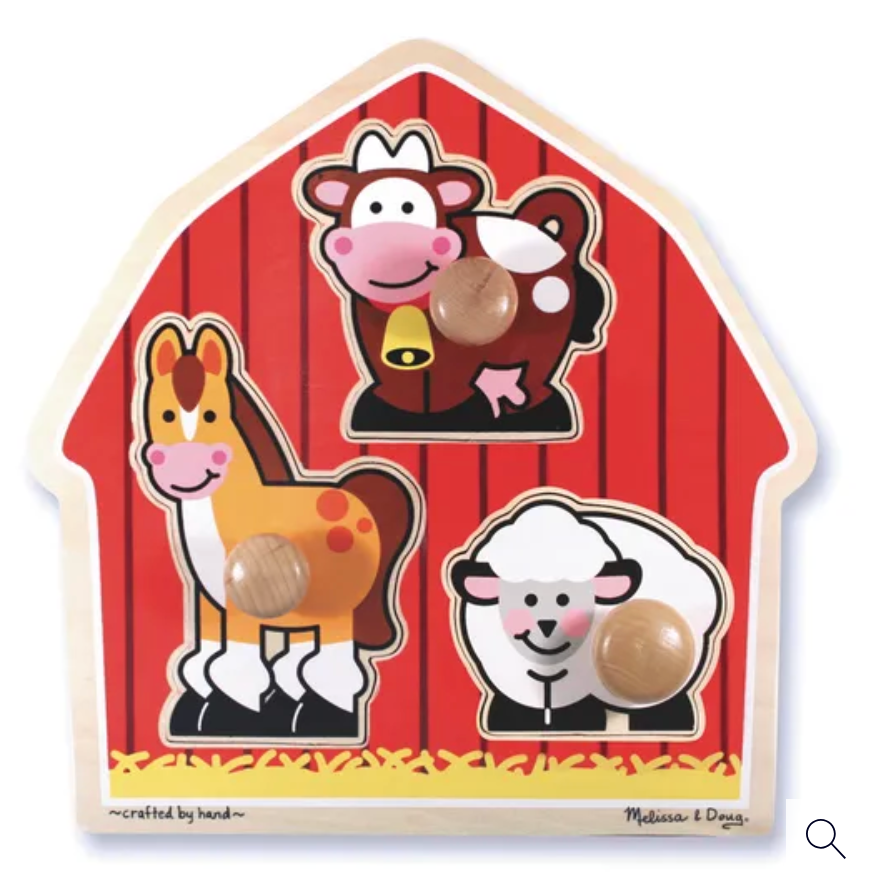 Barn Animals Jumbo Knob Puzzle 3 Piece