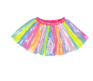 Stripy Sequins Skirt