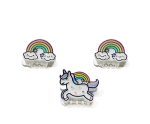 Unicorn - Rainbow Mini Hairclips