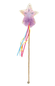 Multi Pastel and Gold Glitter Rainbow Wand