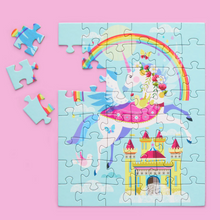 Load image into Gallery viewer, Rainbow Unicorn 48 Piece Jigsaw Puzzle Snax
