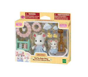 Calico Critters Bath Time Bubble Siblings