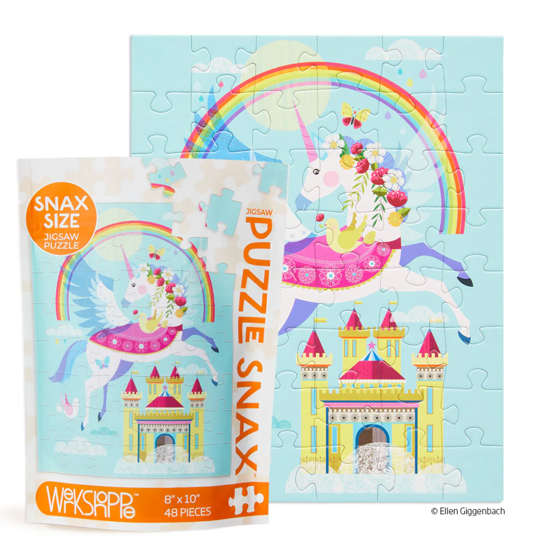 Rainbow Unicorn 48 Piece Jigsaw Puzzle Snax