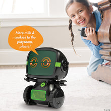 Load image into Gallery viewer, Walkie Talkie Robot: Black &amp; Green
