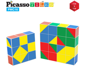 PicassoTiles Geometry Patterns Magnetic Puzzle Cube Set