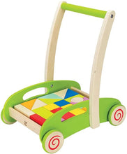 Load image into Gallery viewer, Block and Roll Cart Toddler Wooden Push
