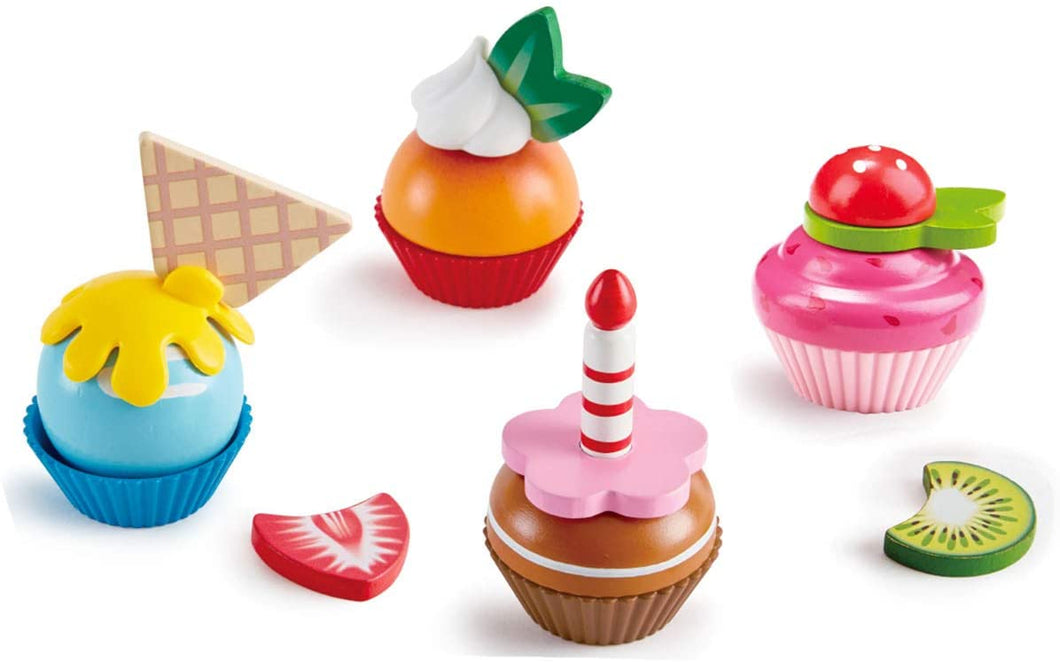 Colorful Wooden Cupcakes
