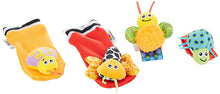 Load image into Gallery viewer, Gardenbug Footfinder and Wrist Rattle Toy Set
