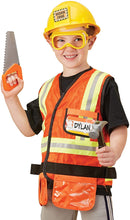 Load image into Gallery viewer, Construction Worker Role Play Costume Dress-Up Set

