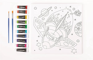 Space with Paint & Brush Canvas Set