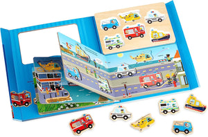 To The Rescue Book and Wooden 6-Piece Puzzle
