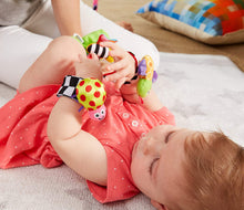 Load image into Gallery viewer, Gardenbug Footfinder and Wrist Rattle Toy Set
