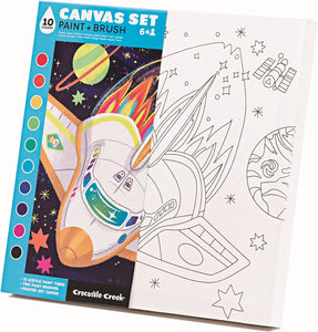 Space with Paint & Brush Canvas Set
