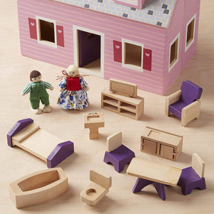 Fold and Go Wooden Dollhouse