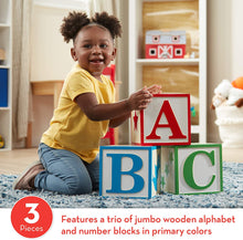 Load image into Gallery viewer, Jumbo Wooden ABC-123 Blocks
