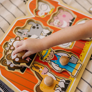 Farm Animals Jumbo Knob Wooden Puzzle