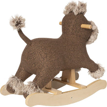 Load image into Gallery viewer, Terrier Plush Dog Wooden Rocking Toy
