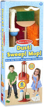 Load image into Gallery viewer, Dust! Sweep! Mop! 6-Piece Pretend Play Set
