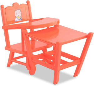 Mon Grand Poupon High Chair - 2-in-1 Design fits 14" and 17" Baby Dolls