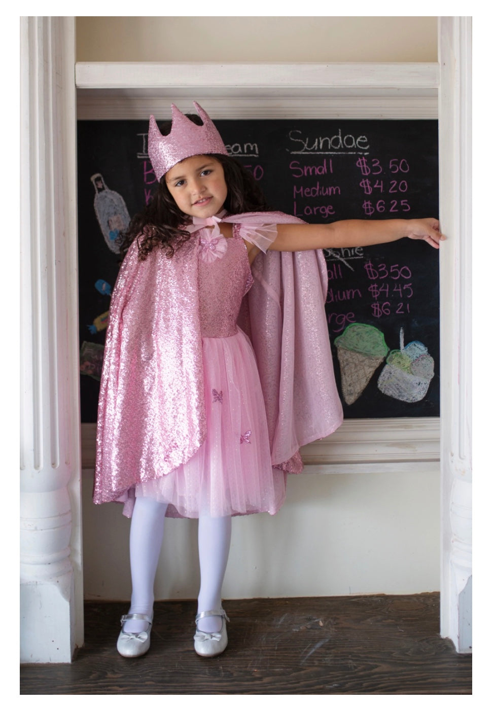 Pink Sequins Butterfly Dress & Wings Size 5-7